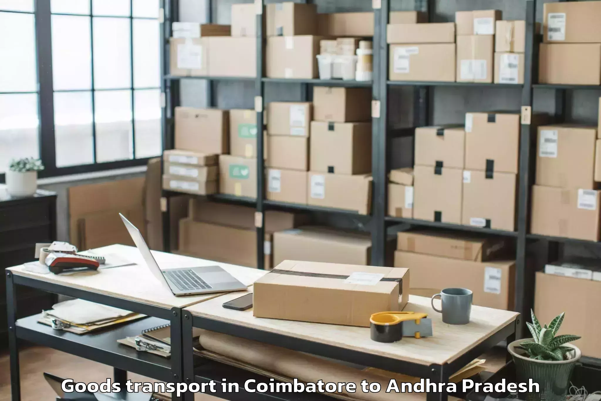 Get Coimbatore to Rajahmundry Airport Rja Goods Transport